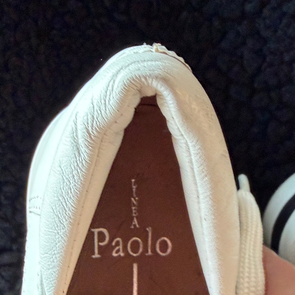 Paolo White Leather Women's Sneakers